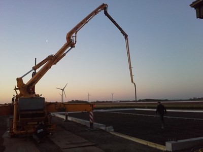 Vroege start betonstort