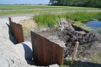 Beschoeiing van de dam